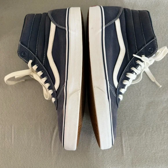 Vans Off The Wall Sk8 Hi Dark Blue Skateboard High Top Shoes Men’s Size 11.5 - Picture 3 of 10